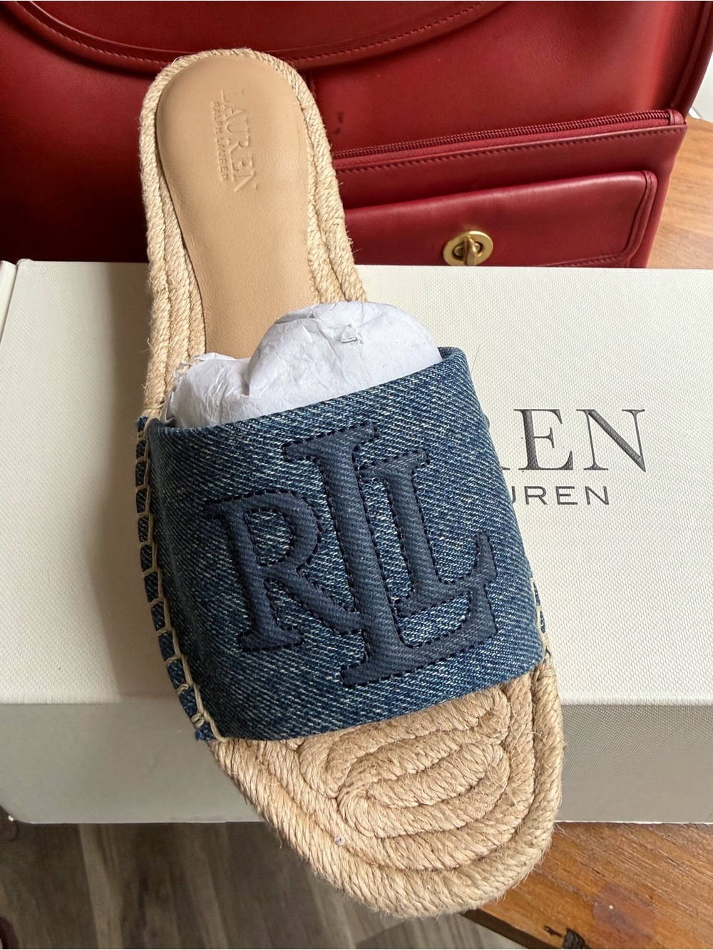 Ralph Lauren women’s Poly Espadrille sandals NIB